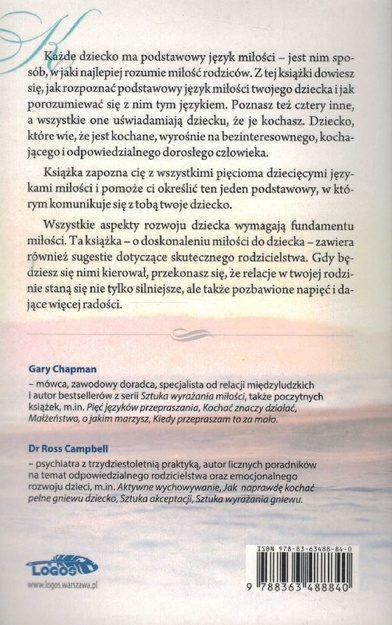 Pięć dziecięcych języków miłości - Gary Chapman - oprawa miękka