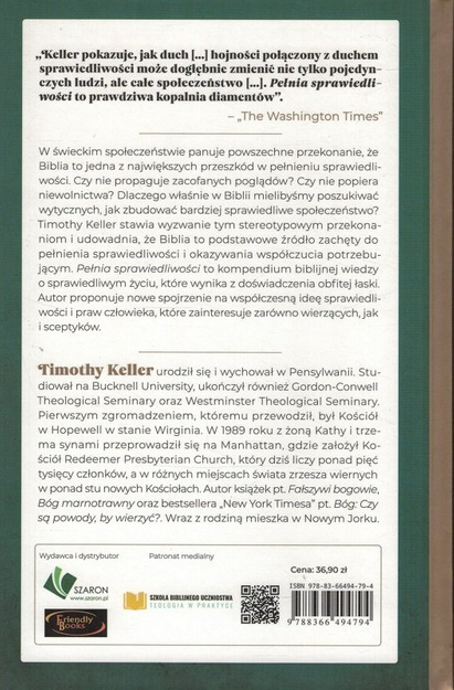 Pełnia sprawiedliwości - Timothy Keller - oprawa twarda