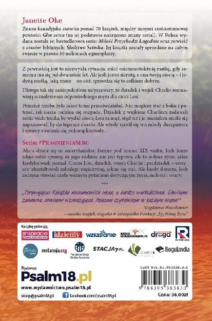 Pewnego razu latem tom 1 seria: Pragnienia Serc - Janette Oke - oprawa miękka