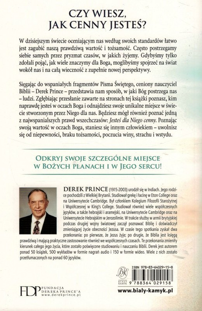 Jesteś ważny dla Boga - Derek Prince - oprawa miękka