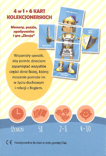 Zbroja Boża - 4 gry w karty - Memory, puzzle, zgadywanka, gra Zbroja