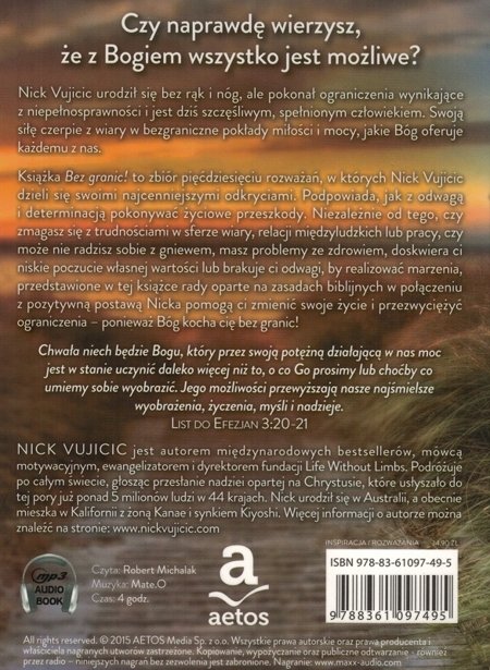 Bez granic - Nick Vujicic - Audiobook CD/MP3